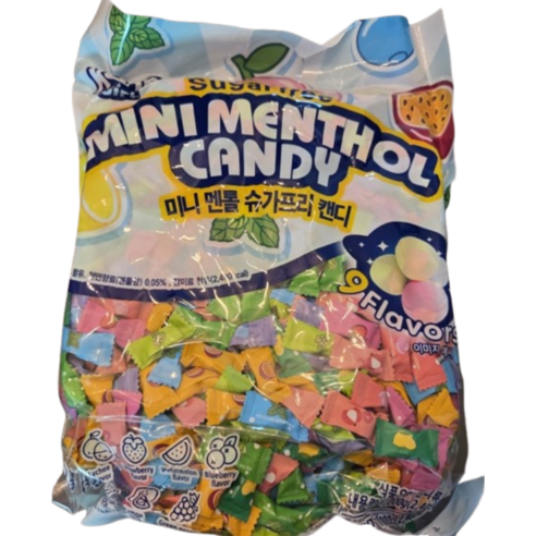 케케걸 미니 멘톨 슈가프리 캔디, 1kg, 1개