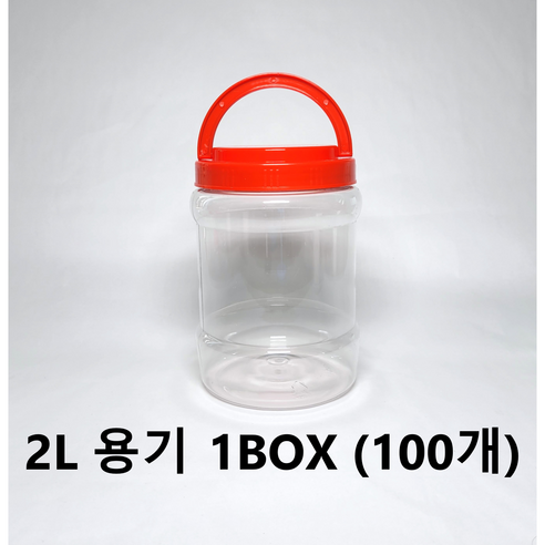 SD상사 플라스틱 용기 2L 1BOX (100개) 젓갈통 고추장통 된장통, 2L, 100개