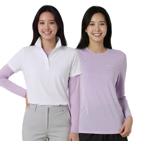 아소트 여성 쿨티 냉감티셔츠 기능성 긴팔 스포츠 골프웨어 등산 작업복 이너 티셔츠