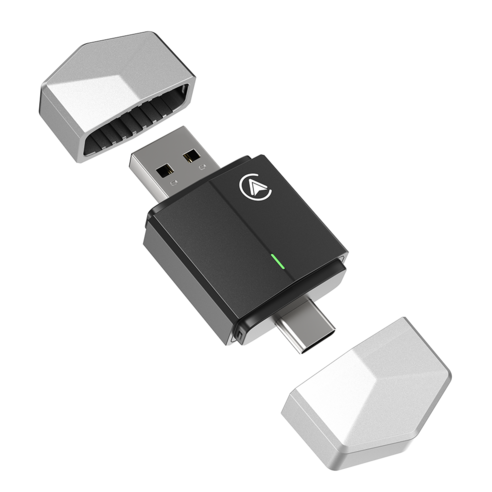 NICESUN 듀얼 커넥터 무선 스마트 자동차 어댑터 애플 카플레이 안드로이드 오토 2 in 1 플러그 앤 플레이 이미지 2