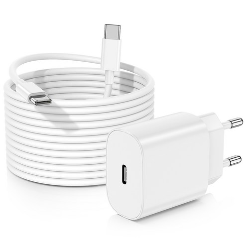 루미아코어 PD25W C타입 초고속 충전기 + 60W ctoc 3M 케이블, 1개, 화이트