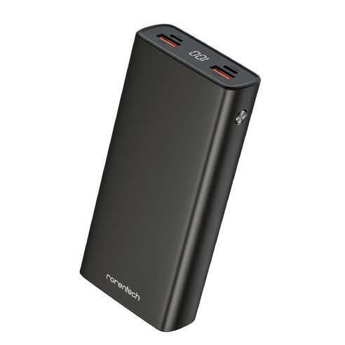 로랜텍 고속 충전 대용량 보조배터리 20000mAh PD 22.5W LCD 잔량표시 4포트, BPR-02