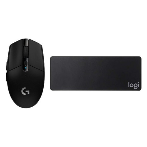 로지텍 G304 라이트스피드 무선 게임용 마우스 + 마우스 장패드, 블랙