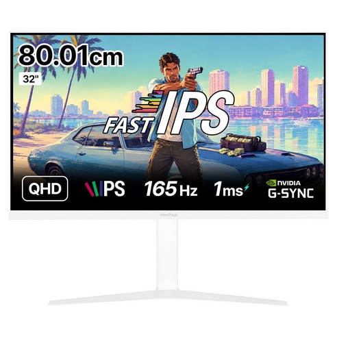 인터픽셀 IPQ3244W QHD FAST IPS 165Hz 32인치 게이밍 모니터 화이트 에디션, IPQ3244W(일반), 81cm