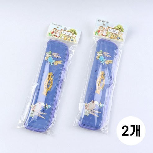 피터PVC 수저집(대) 지퍼형 수저보관집 소풍 나들이, 퍼플, 2개