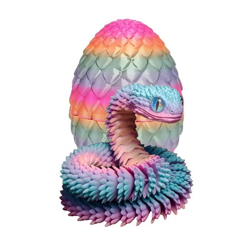 빌리네집 3D 공룡알 장난감 뱀장난감 뱀피규어 세트 관절형, 07뱀_캔디 + 8.5cm알