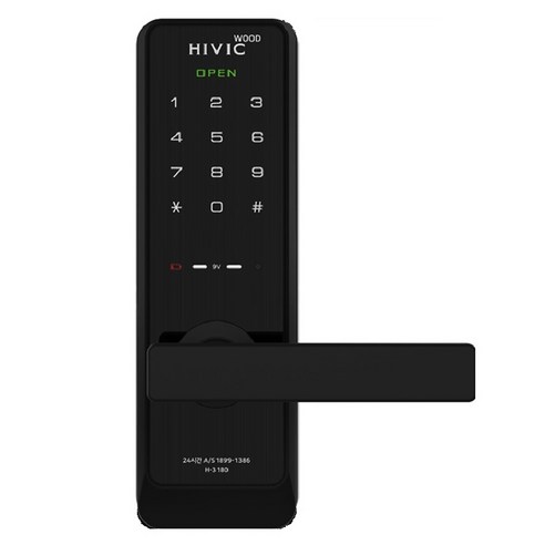 하이원 플러스 HIVIC H-3180 목문형 방문 디지털도어락 나무문 목문 사무실 번호키, 고객직접설치, 목문 H-3180