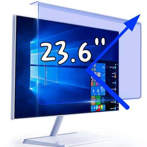 필름스테이션 걸이형 블루라이트차단 필름 화면보호기 23.6~27인치