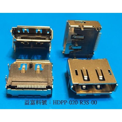 DISPLAY PORT 連接器 20pin SMD CONNECTOR 20P displayport 90度, 1個 - 轉接頭 | 酷澎
