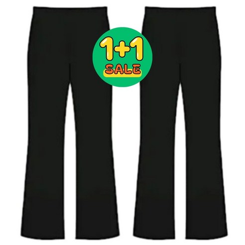 [인생바지] 여성 봄가을 바지 편한 스판 넓은밴딩 세미나팔 1+1 특가세일