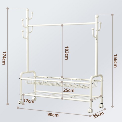 Kipnos 행거 이동식행거 후기 분석 - 옷 걸었을 때의 하중 테스트