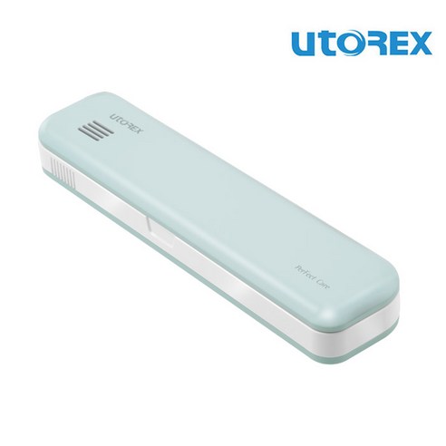 유토렉스 퍼펙트케어 충전식 휴대용 UV-C 듀얼 칫솔살균기 UTC-3200, 아쿠아블루
