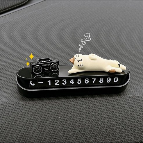 차량용 주차번호판 귀여운 고양이 원터치 야광 안심 주차번호판 4종 실사용 후기 | 효과 있을까? 썸네일