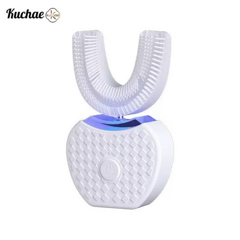 Kuchae 휴대용 실리콘 전동칫솔 치아미백기, 화이트, 1개, AY-681