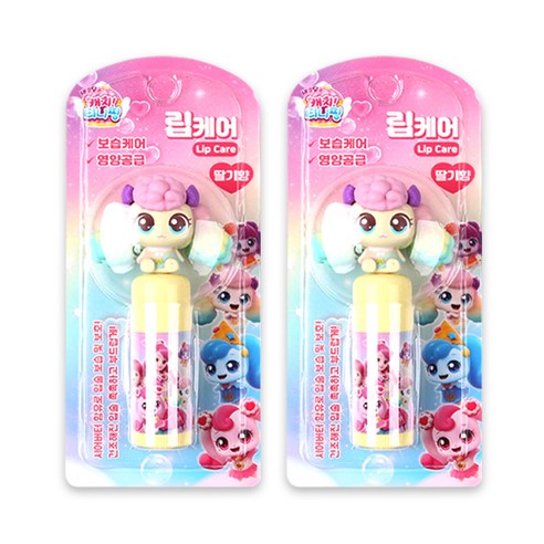 캐치티니핑 립케어 딸기향 포실핑 2개 2024년제조, 3.8g, 2세트