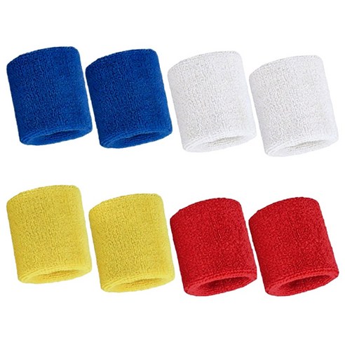 운동회 손목아대 리스트밴드 청군 백군 땀흡수 스포츠 단체활동, 7cm 빨강, 1세트
