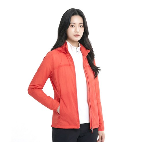 콜핑 여성 나일론 펀칭 통기성 등산 경량 후드 바람막이 자켓