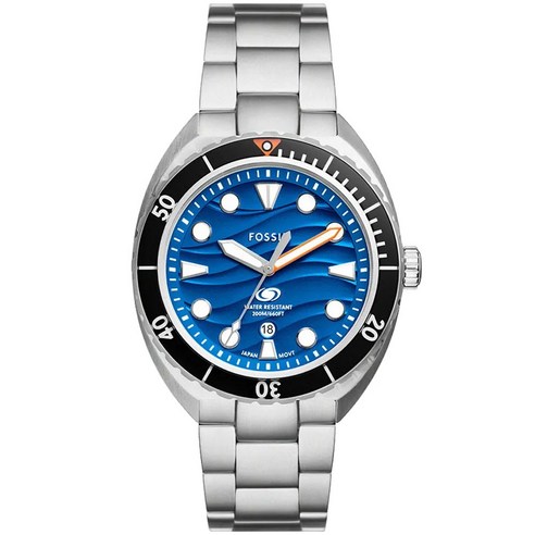FOSSIL Breaker 潛水手錶 銀色不鏽鋼鍊帶 42MM FS6064 - 錶帶 | 酷澎