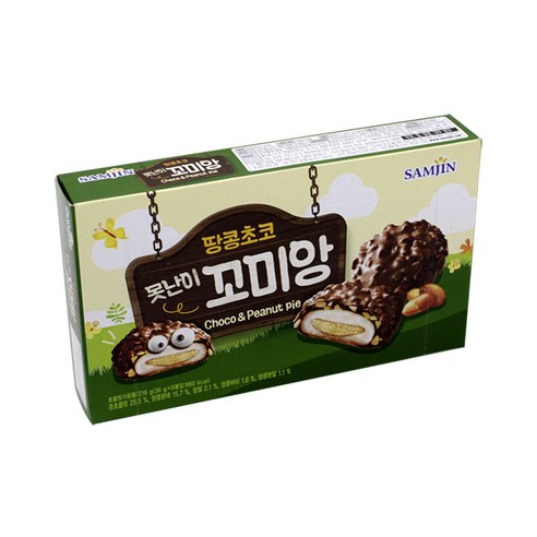 삼진 못난이 꼬미앙 과자파이 6p, 216g, 3개