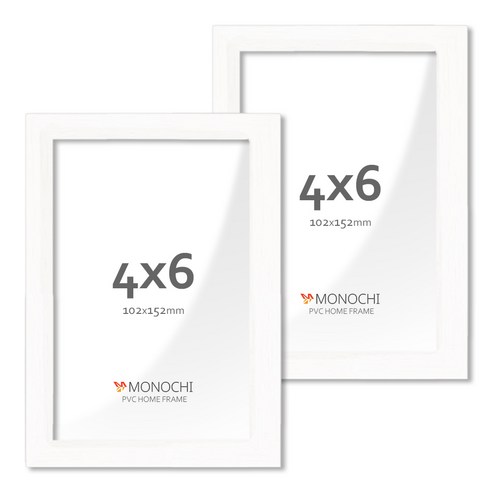 모노치 PVC 프레임 홈 인테리어 액자 4x6, 2개, 스노우
