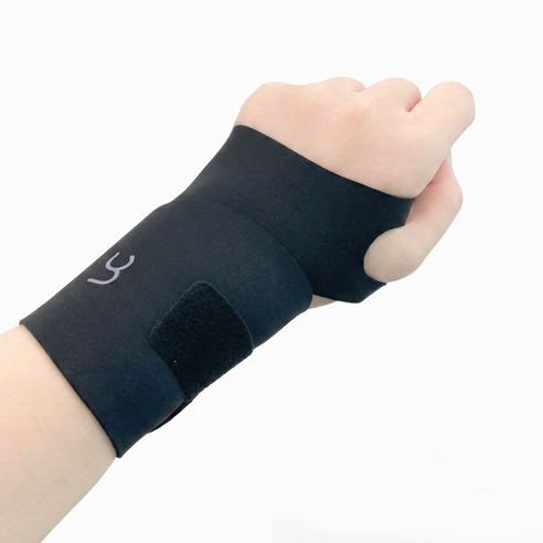 유니케어 슬림핏 얇은 심리스 손목보호대, 딥블랙, 2개