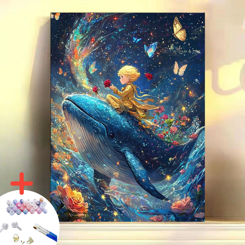 글로윅 DIY명화그리기 피포페인팅 그림그리기 유화 세트, 40*50cm, 12리틀왕자, 1개