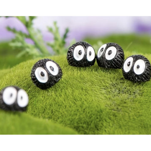 50p 귀여운 먼지 쿠로스케 미니어쳐 화분 다육이 꾸미기 플랜테리어 테라리움 꾸미기 돌맹이 피규어 미니어처, 50개, 미니 돌