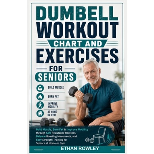 (영문도서)Dumbell Workout Chart and Exercises for Seniors: Build Muscle Burn Fat & Improv... Paperback, Independently Published, English, 9798198757554