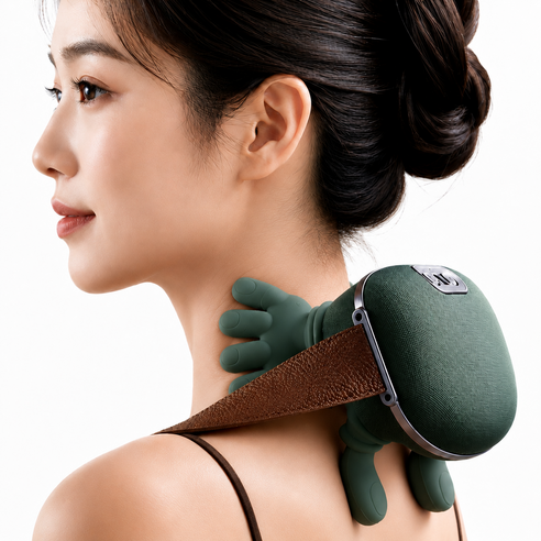 프리라이프 목 어깨 마사지기 웨어러블 무선 목어깨 안마기 온열 승모근 어깨마사지기, 믹스, N7