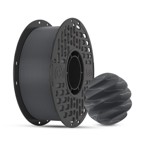 CaiLab 고강도 고탄성 PLA+ 3D 프린터 필라멘트 1.75mm 노즐 막힘 없는 선경 안정성 1kg, 회색, (PLA)