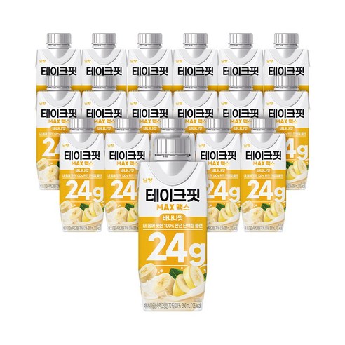 테이크핏 맥스 단백질 드링크 바나나맛, 250ml, 18개