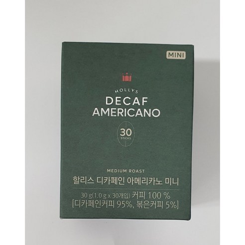 할리스 시그니처 아메리카노 디카페인 미니 스틱커피, 30개입, 1개, 1g