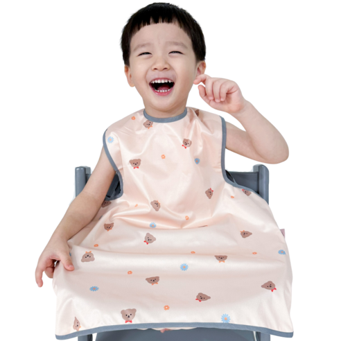벨베이비 식탁일체형 방수 턱받이 나시 완전커버 오리지날, (리뉴얼)곰돌이, 1개, 1개입