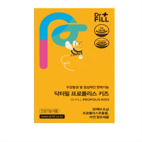 닥터필 어린이 프로폴리스 키즈 영양제 아연 함유 바나나맛 필름 식약청인증 HACCP, 4.6g, 2개