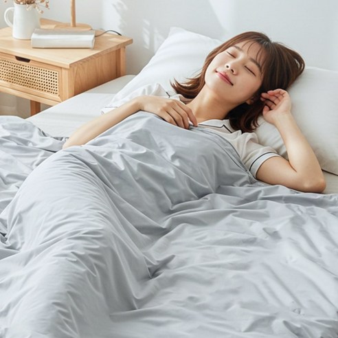 크린포유 냉감 쿨링 여름용 침구, 냉감이불, 실버그레이(160X210)