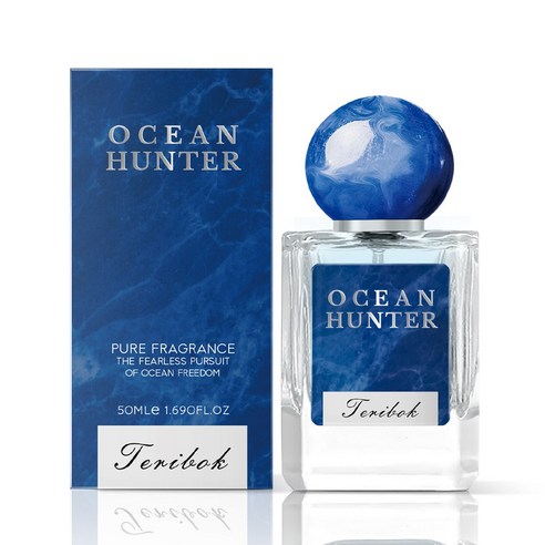 Ocean Hunter 남자 향수 1위 수중 비누향 남자 남성 니치향수 오션 우디 향수 시트러스 프루티 오션 은은한 향수 여자가좋아하는 남자 향수 30대남자선물, 1개, 50ml