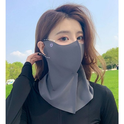 엔웨스트 숨쉬기 편한 자외선차단 쿨마스크, 2개, 그레이