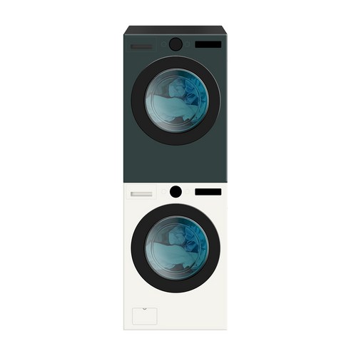 LG 트롬 오브제컬렉션 세탁기 + 건조기 + 스태킹키트 KX23ENE-GNG 세탁23kg 건조20kg 방문설치, 네이처 베이지 + 네이처 그린