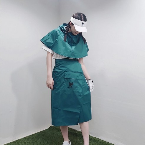 골프 판초 우의 비치마 투피스 세트 레인후드 레인 스커트 초 경량 비옷 우비 레인슈트 - 우비 | 쿠팡