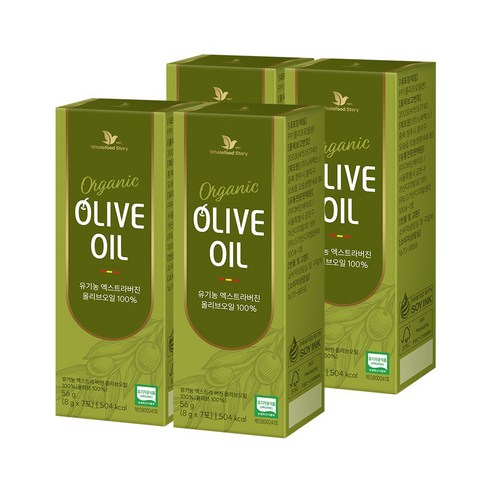 홀푸드스토리 유기농 냉압착 엑스트라버진 올리브오일 스페인산, 56g, 4개