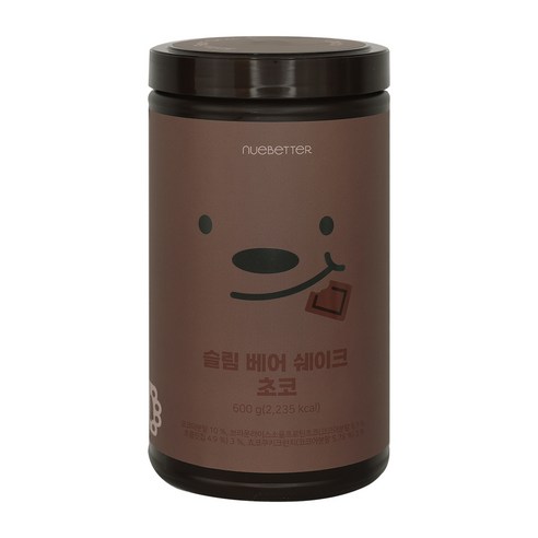뉴베러 슬림 베어 쉐이크 대용량 단백질 BCAA 체중조절 영양밸런스 초코, 1개, 600g