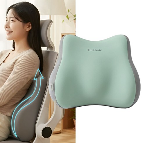 오르지 허리를 탄탄하게 받쳐주는 요추 지지대 쿠션, 민트그레이