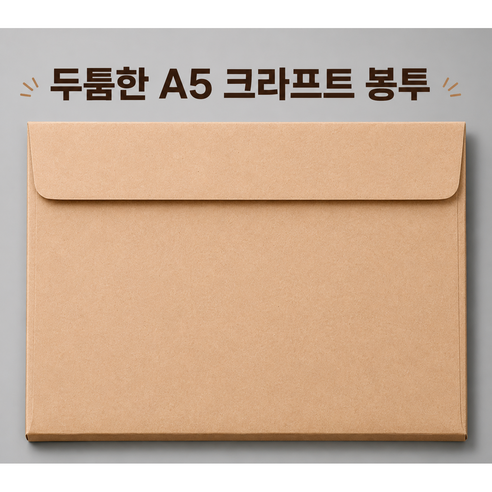 A5 (160*220) 큰 우편 규격봉투, 100개, 120g크라프트