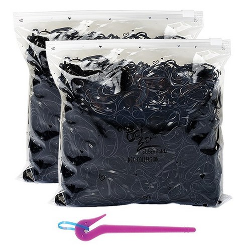 이쁨달다 트윈봉봉 대용량 칼라밴드 고무줄 100g x 2p + 이지컷 세트