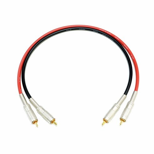 카나레 DRC02-GS6D 2M 스테레오케이블 2RCA 무연솔더 GS-6 F-09 무산소동선 OFC 인터케이블, 1개