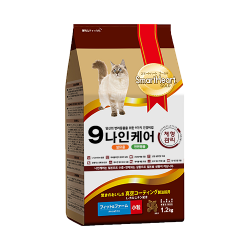 스마트하트골드 고양이 나인케어 기능성 사료, 다이어트(체중감소), 1.2kg, 1개