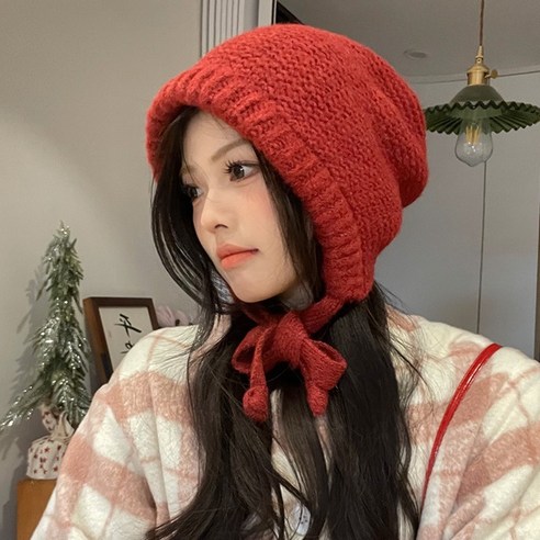 Ludia 겨울 니트 후드 모자 바라클라바 버킷햇 5color