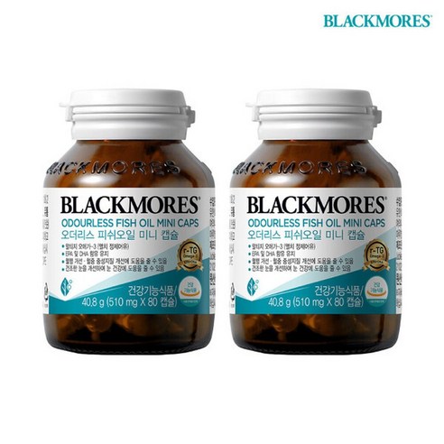 블랙모어스 오더리스 피쉬 오일 미니 캡슐, 80정, 2개