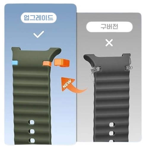 밴드톡 갤럭시워치8 호환 40/44/46mm 실리콘 스포츠 밴드 컬러풀한 스티치 스트랩 이미지 3
