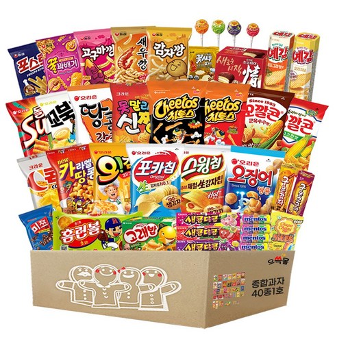 으쓱몰 종합과자 1호, 1세트, 40종